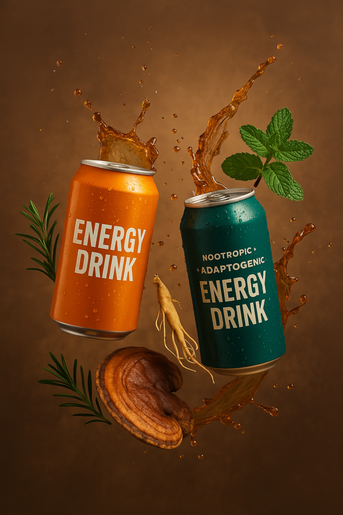 Nootropic and adaptogen energy drinks