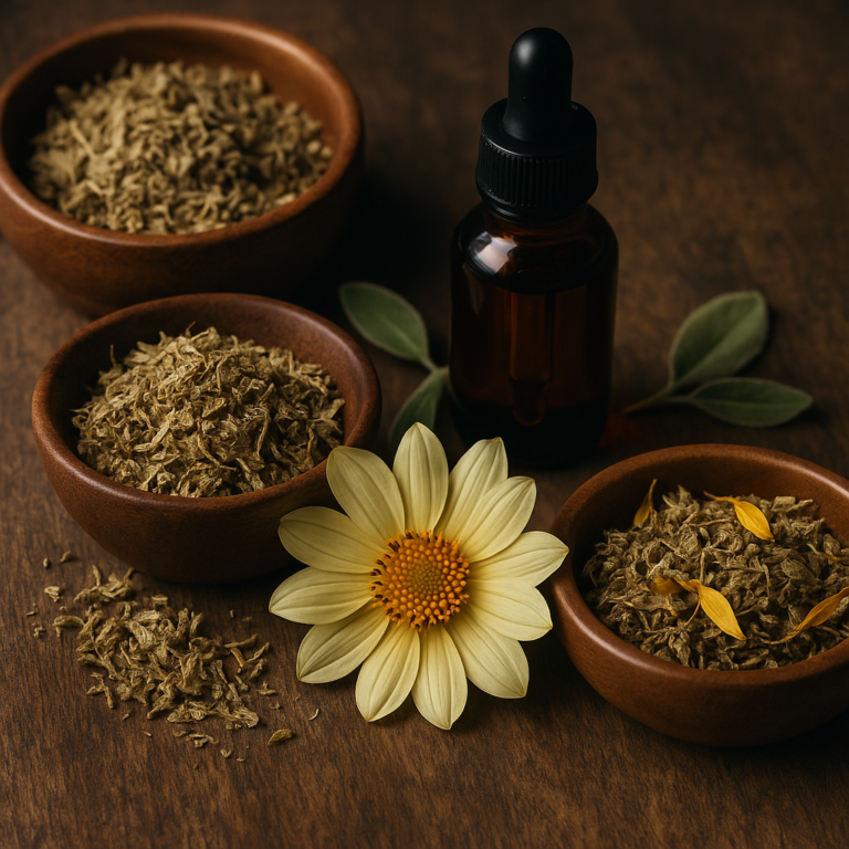 damiana and kanna dried herbs for mood boosting, dream recall, and relaxation.